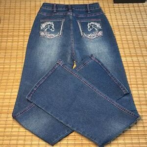 Girls Horse Denim Jeans, NEW